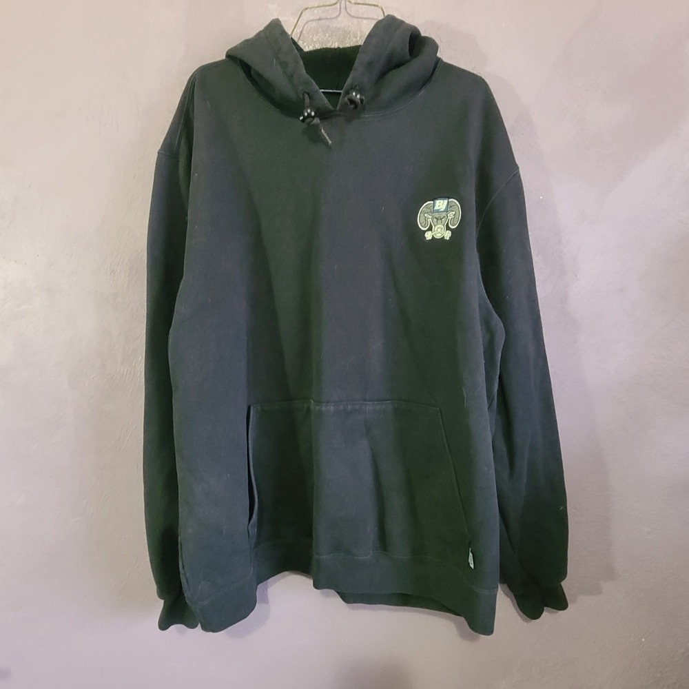 NSA FR Hoodie Mens XL Black Flame Resistant Ram BJ Logo Workwear Pullover‎ EUC